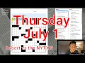 Last crossword in Seattle 0 06 Thu 21 New York Times Crossword