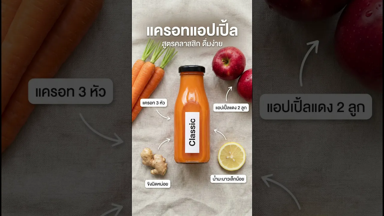 แจกสูตรน้ำแครอท