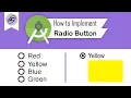 How to Implement Radio Button in Android Studio RadioButtonAndroid Android Coding
