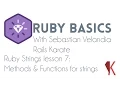 Ruby Basics - Ruby Strings