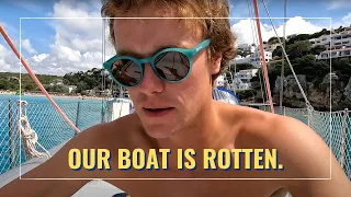 E57 Discovering a ROTTEN DECK whilst replacing anchor windlass switches