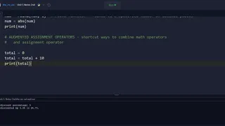 Unit 1 Notes Augmented Assignment Operators