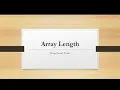 Array Length How to find length of Array in java