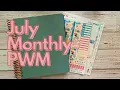 JULY MONTHLY PWM EC Hourly Planner and PlannerKate Stickers