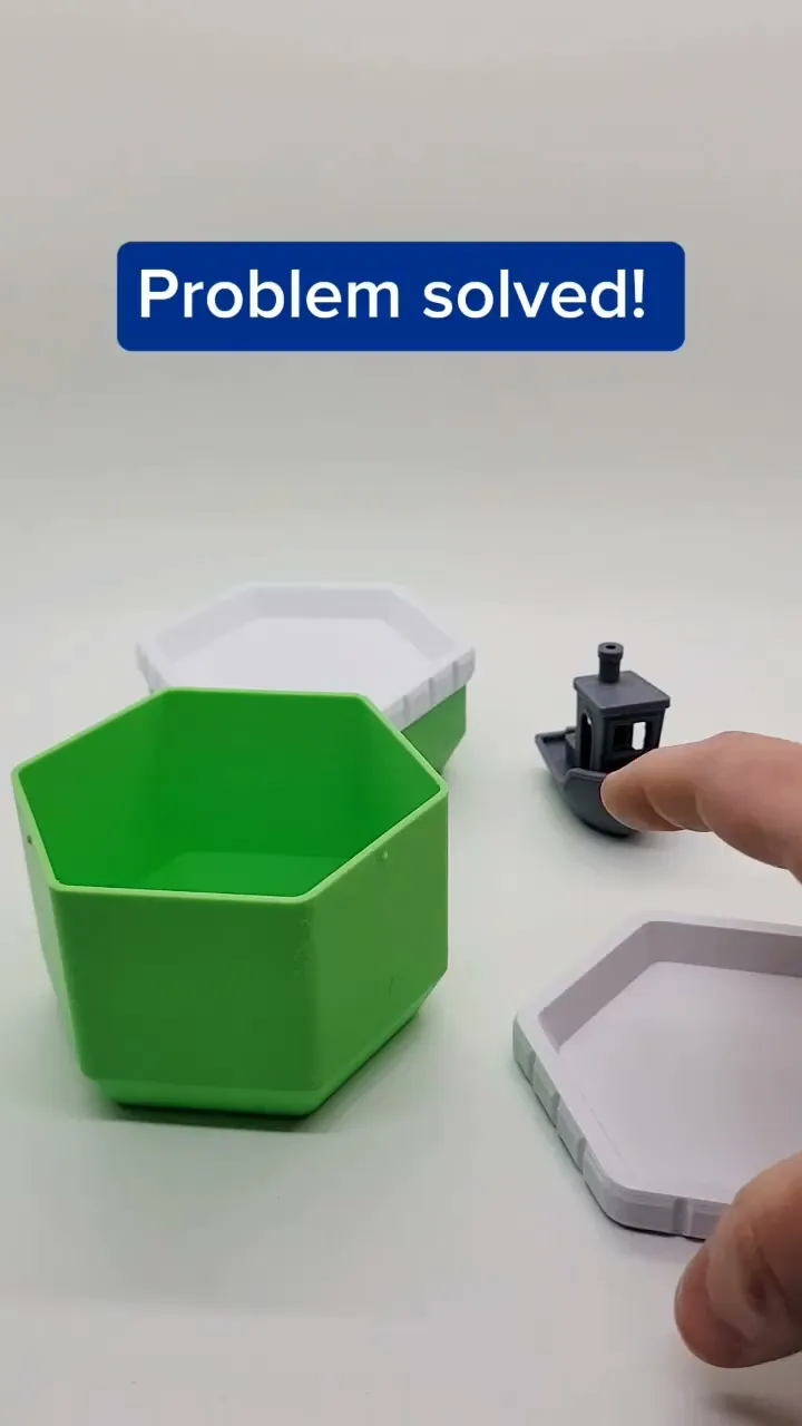 Customizable Stackable Hex Shaped Box