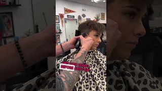 Huge chop to a pixie cut with a skin fade Big transformation cutting off a lot of hair