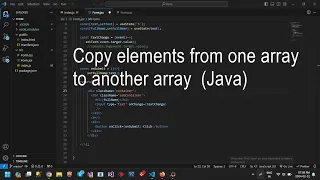 Program to copy all elements of one array into another array in java java tutorial for beginners