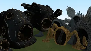 EVOLUTION OF ROAD EATER PHASE 3 VS ALL SEA EATER CREATURES In Garry's Mod!