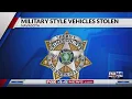 Grimes County Sheriff looking for stolen military style vehicles