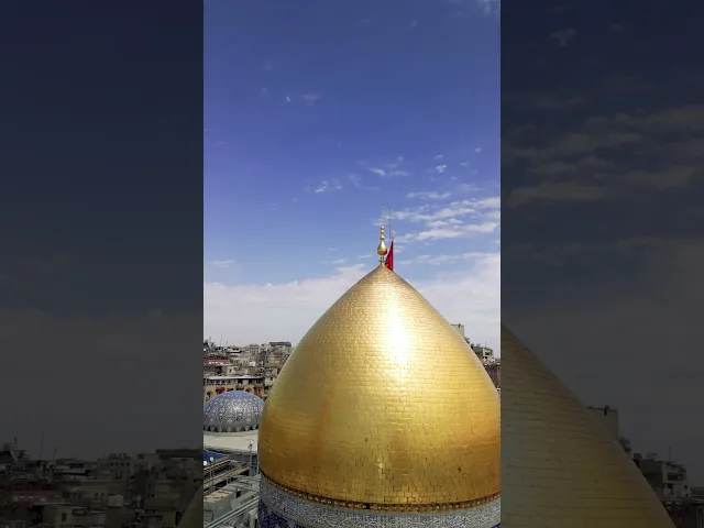 فيديوهات خام جوي (درون) عامودي لحرم ابي الفضل العباس عليه السلام (3) بدون حقوق و بدقة 4k 60p