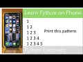Python on Phone 13 Print this Pattern in Python Loops in Exercise in Python