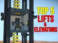 TOP 5 ELEVATOR LIFT Builds - Space Engineers