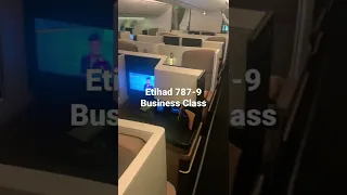 Etihad Airways 787 9 Dreamliner Business Class Cabin Travelled Abu Dhabi UAE To Milan Italy 
