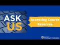 Accessing Course Reserves