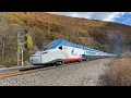Amtrak Extra Train 973 Acela 21 TS3 Delivery Rolls Through Fall Foliage In Cameron NY 21