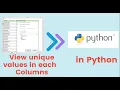 Find unique values in column Python