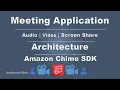 Audio Chat Application Architecture with Amazon Chime SDK on AWS Meeting Application Design