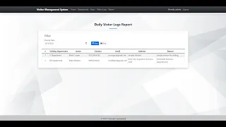Company Visitor s Management System in Python using Django DEMO