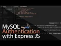 MySQL Authentication with Express JS