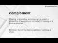 complement Meaning