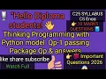 Diploma C25 Thinking in Python Model Question Paper-1 Part-D 10-MARKS Questions Answers Exam