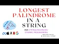 Longest Palindrome in a String Java Data Structures Strings