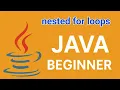 Nested For Loops in Java with a Pattern Example