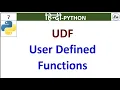 User Defined Functions in Python Programming Python for Beginners Hindi