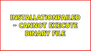 Ubuntu Installationfailed - cannot execute binary file