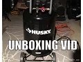Home Depot Husky 20 Gallon Air Compressor Unboxing and start up Model F2S20VWD