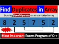 Duplicate Elements in Array