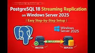 PostgreSQL 18 Streaming Replication on Windows Server 2025 Easy Step-by-Step Setup