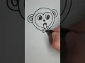 Monkey eating a banana drawing