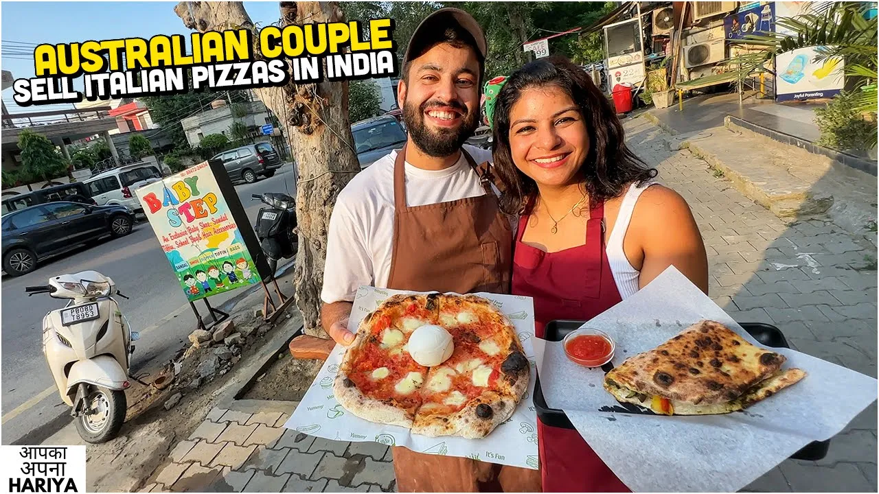 Newly Married Couple from Australia sell Napoli Pizzas in India   Indian Street Food