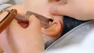 ASMR Chinese Women-Only Barbershop | Knife-Edge Massage, Ear Cleaning & Inner Ear Shaving