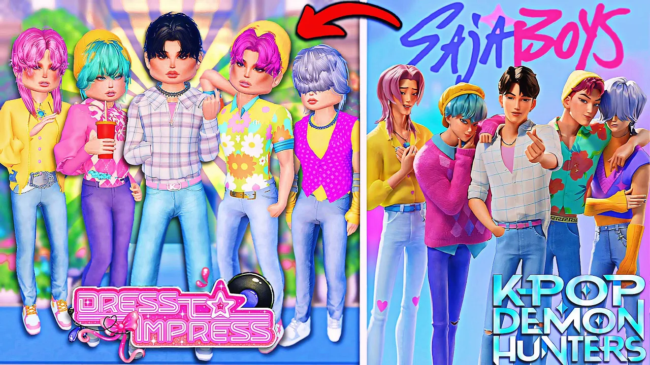 ONLY Being SAJA BOYS Characters In DRESS TO IMPRESS From KPOP DEMON HUNTERS MOVIE! | ROBLOX ONLY Being SAJA BOYS Characters In DRESS TO IMPRESS From KPOP DEMON HUNTERS MOVIE! | ROBLOX