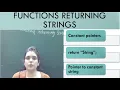 FUNCTIONS RETURNING STRINGS IN C