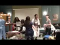 Sandra Oh dancing it out on the set of Grey s Anatomy 2013