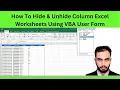 How To Hide Unhide Excel Worksheets Columns Using VBA Form