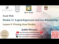 Proving Lines Parallel Logical Arguments and Line Relationships