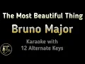 Lagu The Most Beautiful Thing Karaoke - Bruno Major Instrumental Original Lower Higher Female Key