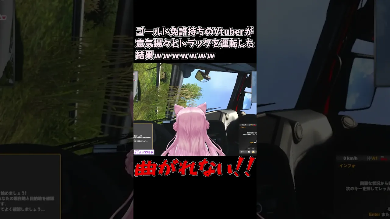 ゴールド免許の女が意気揚々とトラックを運転した結果ｗｗｗｗｗ #Shorts 【博衣こより/ホロライブ】