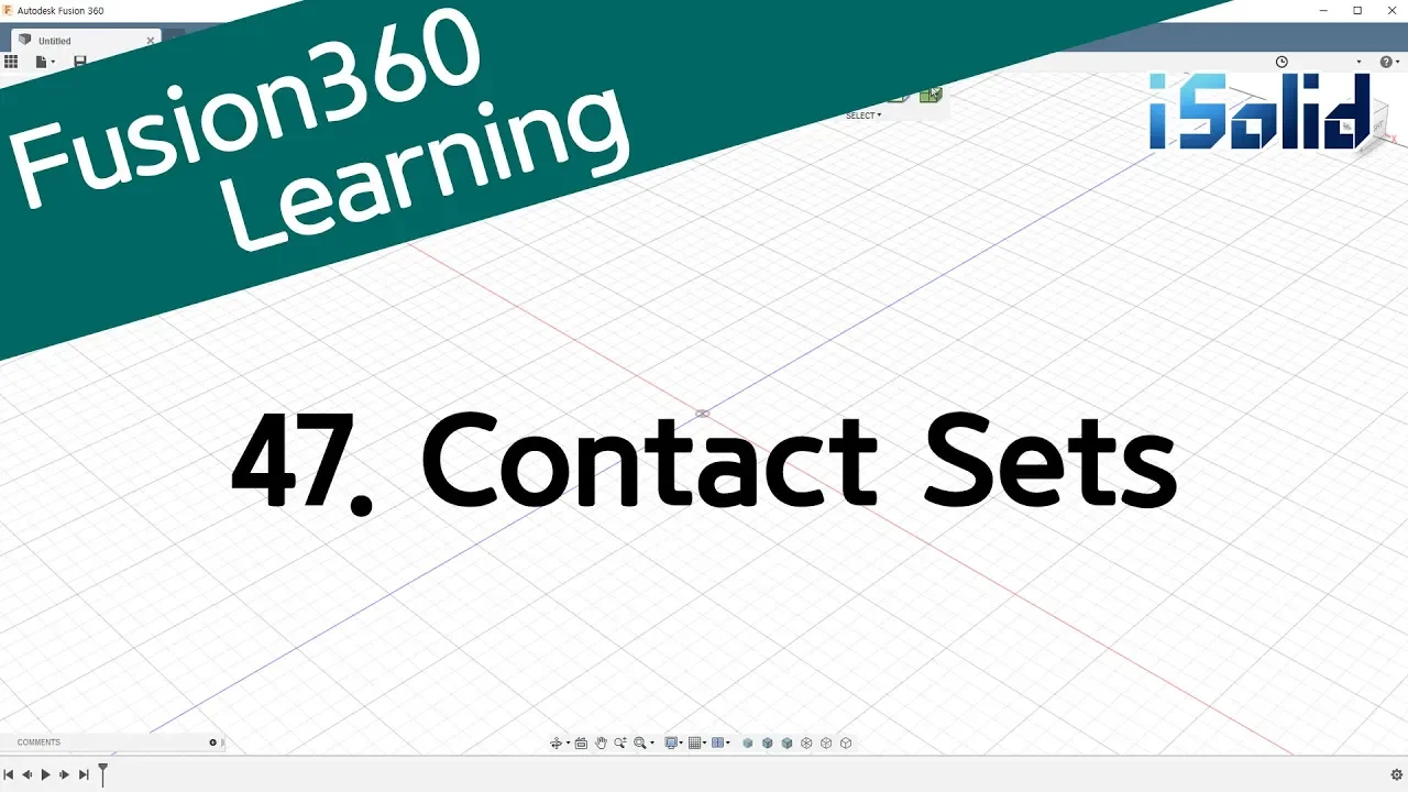 Fusion 360 강좌 47 Contact Sets