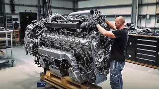 man fully assembles man truck engine perfectly start to finish by trucks channel razborgruz