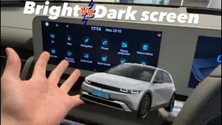 How to change bright screen or dark screen on Hyundai Ioniq5