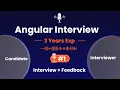 Angular Interview for Angular developer 3 years of experience Live Interview