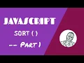 JavaScript array sort method What you need to know - Part 1