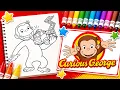 Curious George Coloring Book - Speed Coloring with Markers