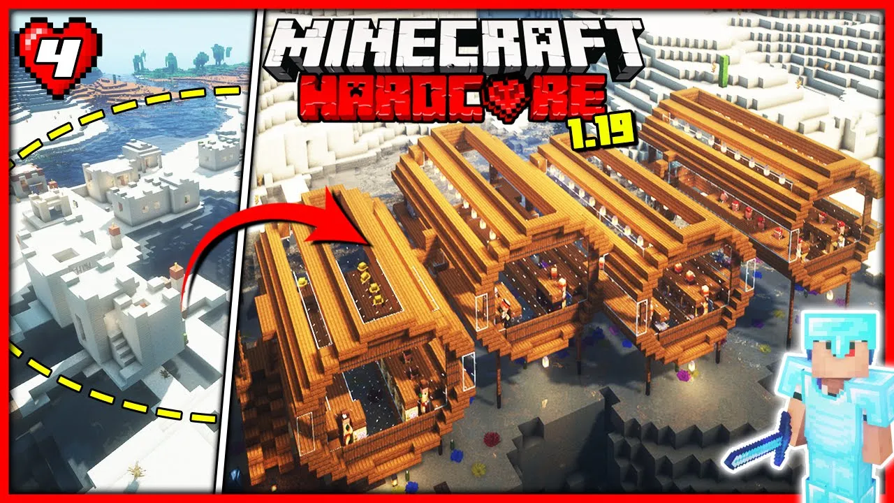 I Build the ULTIMATE Trading VILLAGE in Minecraft HARDCORE