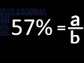 57 to fraction 57 percent to fraction convert percentage to fraction